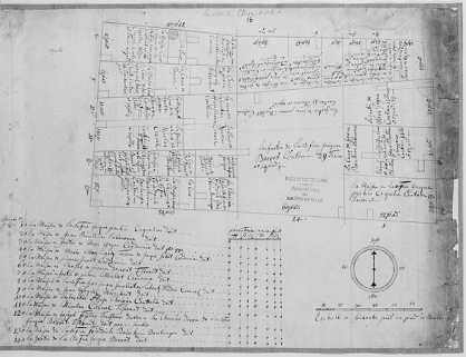 Plan parcellaire de 1715-1718. Feuille 18 (A). © Région Bourgogne-Franche-Comté, Inventaire du patrimoine Plan parcellaire de 1715-1718. Feuille 18 (A). © Région Bourgogne-Franche-Comté, Inventaire du patrimoine