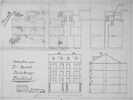 Construction pour M. Journet [... 40, rue Georges-Clémenceau], 1914. © Région Bourgogne-Franche-Comté, Inventaire du patrimoine