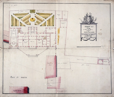 Projet et plan de l'hôtel de Ville [...] Plan du rez-de-chaussée, 1775. © Région Bourgogne-Franche-Comté, Inventaire du patrimoine