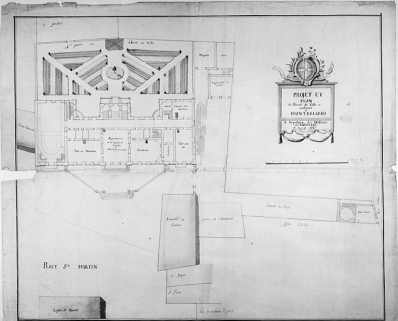 Projet et plan de l'hôtel de Ville [...] Plan du 1er étage, 1775. © Région Bourgogne-Franche-Comté, Inventaire du patrimoine