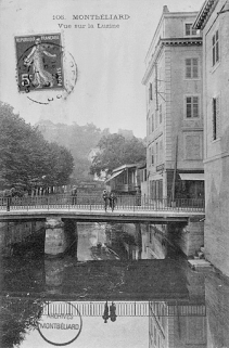 Montbéliard. Vue sur la Luzine [pont des Halles], début 20e siècle. © Région Bourgogne-Franche-Comté, Inventaire du patrimoine