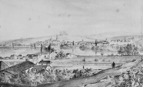 Vue d'ensemble, vers 1860. © Région Bourgogne-Franche-Comté, Inventaire du patrimoine Vue d'ensemble, vers 1860. © Région Bourgogne-Franche-Comté, Inventaire du patrimoine