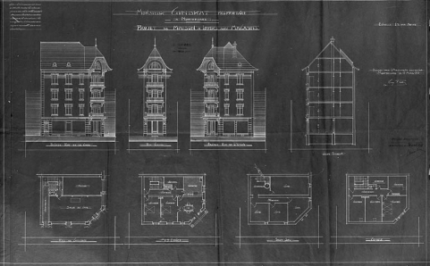 Projet de maison à loyers [... 33bis, avenue des Alliés], 1913. © Région Bourgogne-Franche-Comté, Inventaire du patrimoine