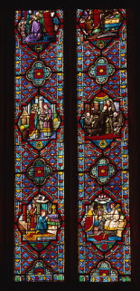 Baie 4 : détail partie inférieure. © Région Bourgogne-Franche-Comté, Inventaire du patrimoine Baie 4 : détail partie inférieure. © Région Bourgogne-Franche-Comté, Inventaire du patrimoine