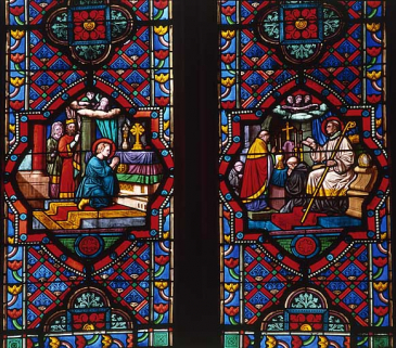 Baie 4 : détail partie inférieure. © Région Bourgogne-Franche-Comté, Inventaire du patrimoine Baie 4 : détail partie inférieure. © Région Bourgogne-Franche-Comté, Inventaire du patrimoine