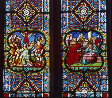 Baie 3 : détail partie inférieure. © Région Bourgogne-Franche-Comté, Inventaire du patrimoine Baie 3 : détail partie inférieure. © Région Bourgogne-Franche-Comté, Inventaire du patrimoine