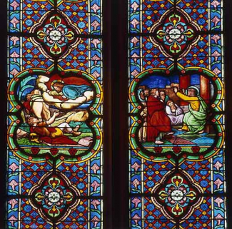 Baie 3 : détail partie supérieure. © Région Bourgogne-Franche-Comté, Inventaire du patrimoine Baie 3 : détail partie supérieure. © Région Bourgogne-Franche-Comté, Inventaire du patrimoine