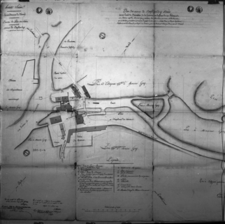Plan des usines de Conflandey situées sur le canal de dérivation de la Lanterne [...] appartenant à M. Guy [...]. © Région Bourgogne-Franche-Comté, Inventaire du patrimoine