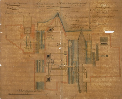 Plan intérieur de l'usine de Scey-sur-Saône consistant en haut fourneau, forges et laminoir [...]. © Région Bourgogne-Franche-Comté, Inventaire du patrimoine