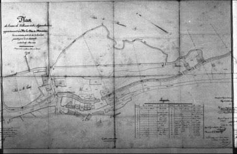 Plan de l'usine de Vellexon et des dépendances appartenant à Mr le Duc de Marmier [...]. © Région Bourgogne-Franche-Comté, Inventaire du patrimoine