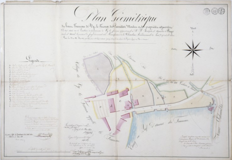 Plan géométrique du haut fourneau de Vy-le-Ferroux, des patouillets, moulins [...]. © Région Bourgogne-Franche-Comté, Inventaire du patrimoine