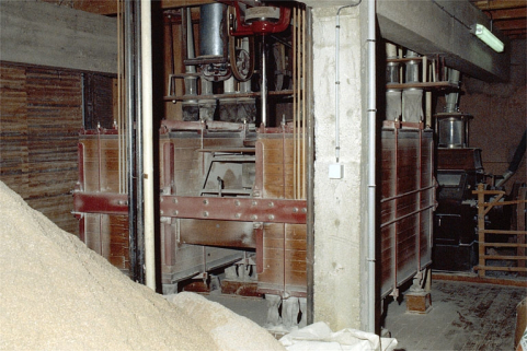 Minoterie (H), rez-de-chaussée : plansichter. © Région Bourgogne-Franche-Comté, Inventaire du patrimoine