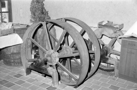 Ancienne scierie (C) : poulies. © Région Bourgogne-Franche-Comté, Inventaire du patrimoine