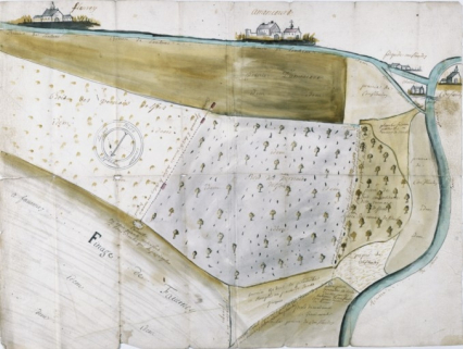 Plan montrant le bois de Vernais, avec représentation de la forge. © Région Bourgogne-Franche-Comté, Inventaire du patrimoine Plan montrant le bois de Vernais, avec représentation de la forge. © Région Bourgogne-Franche-Comté, Inventaire du patrimoine