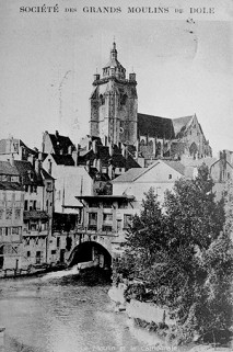 Société des Grands Moulins de Dole. Moulin et Cathédrale. © Région Bourgogne-Franche-Comté, Inventaire du patrimoine