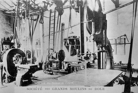 Société des Grands Moulins de Dole. Une Vue des Ateliers de l'Usine. © Région Bourgogne-Franche-Comté, Inventaire du patrimoine