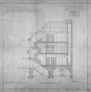 M. Nélaton [...] Transformation d'immeuble. Coupe A.B. (coupe transversale). © Région Bourgogne-Franche-Comté, Inventaire du patrimoine