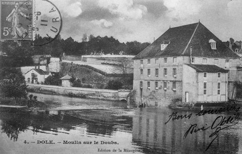 Dole. - Moulin sur le Doubs. © Région Bourgogne-Franche-Comté, Inventaire du patrimoine