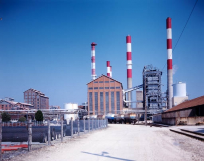 Façade postérieure de la chaufferie et des générateurs de vapeur et d'électricité. © Région Bourgogne-Franche-Comté, Inventaire du patrimoine Façade postérieure de la chaufferie et des générateurs de vapeur et d'électricité. © Région Bourgogne-Franche-Comté, Inventaire du patrimoine