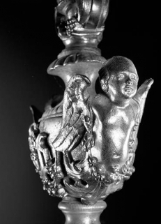 Détail : un angelot du noeud. © Région Bourgogne-Franche-Comté, Inventaire du patrimoine