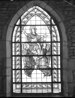 Verrière du choeur : l'Assomption © Région Bourgogne-Franche-Comté, Inventaire du patrimoine