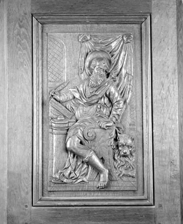 Deuxième panneau : saint Marc. © Région Bourgogne-Franche-Comté, Inventaire du patrimoine