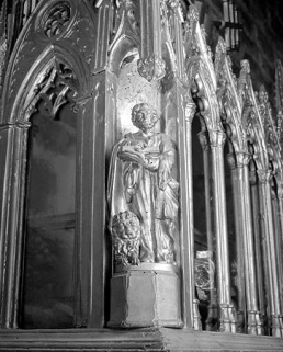 La statuette de saint Marc. © Région Bourgogne-Franche-Comté, Inventaire du patrimoine La statuette de saint Marc. © Région Bourgogne-Franche-Comté, Inventaire du patrimoine