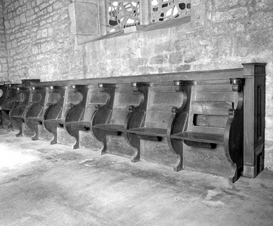 Stalles du choeur : groupe du mur du chevet. © Région Bourgogne-Franche-Comté, Inventaire du patrimoine