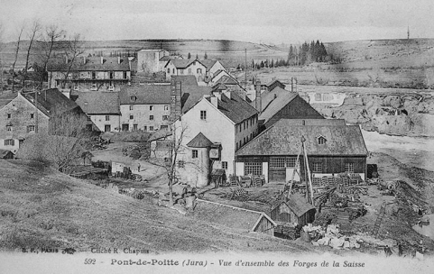 Pont-de-Poitte (Jura) - Vue d'ensemble des Forges de la Saisse. © Région Bourgogne-Franche-Comté, Inventaire du patrimoine