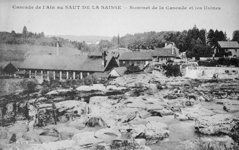 Cascade de l'Ain au Saut de la Saisse - Sommet de la Cascade et les Usines. © Région Bourgogne-Franche-Comté, Inventaire du patrimoine