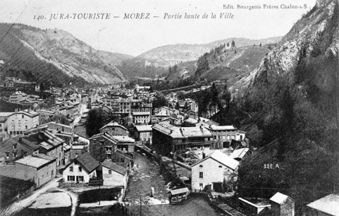 Jura-Touriste - Morez - Partie haute de la Ville, avant 1913. © Région Bourgogne-Franche-Comté, Inventaire du patrimoine Jura-Touriste - Morez - Partie haute de la Ville, avant 1913. © Région Bourgogne-Franche-Comté, Inventaire du patrimoine