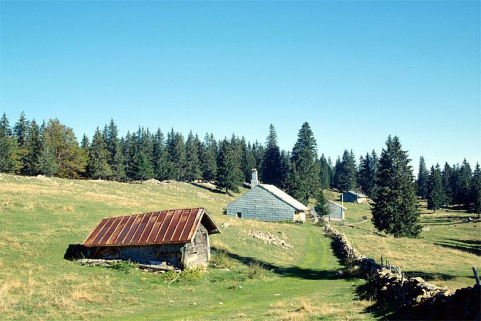 Vue de situation de la fromagerie des Petits Plats du Haut, à Bois-d'Amont. © Région Bourgogne-Franche-Comté, Inventaire du patrimoine