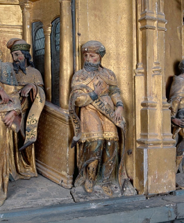 Prophète, à droite de la scène, en bas au centre. © Région Bourgogne-Franche-Comté, Inventaire du patrimoine