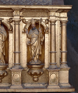 Evêque bénissant. © Région Bourgogne-Franche-Comté, Inventaire du patrimoine