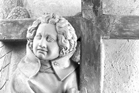 Détail : la tête de l'ange. © Région Bourgogne-Franche-Comté, Inventaire du patrimoine