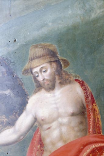 Noli me tangere, détail : le buste du Christ. © Région Bourgogne-Franche-Comté, Inventaire du patrimoine