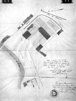 Plan à joindre à la demande de M. Daniel Spoettnagel fils [...] plan-masse. © Région Bourgogne-Franche-Comté, Inventaire du patrimoine