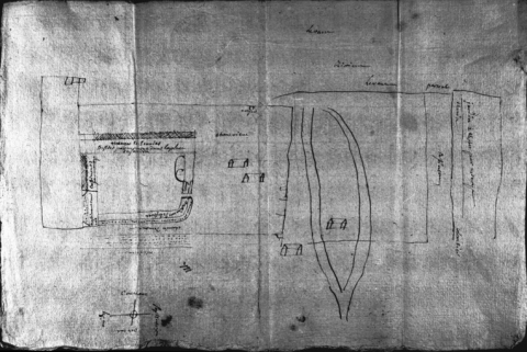 [Plan sommaire des forges du Crochot]. © Région Bourgogne-Franche-Comté, Inventaire du patrimoine