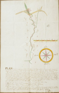 Redressement du lit de la Romaine au dessous de la forge d'Estravot pour Mr de Barbançon. © Région Bourgogne-Franche-Comté, Inventaire du patrimoine