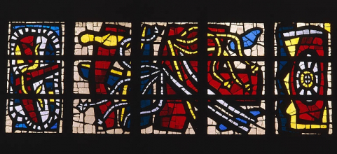 Baie n° 6 : fouets de la flagellation. © Région Bourgogne-Franche-Comté, Inventaire du patrimoine