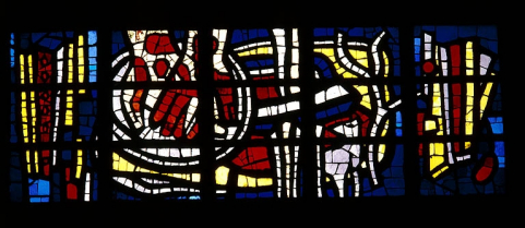 Baie n° 7 : Pilate se lavant les mains. © Région Bourgogne-Franche-Comté, Inventaire du patrimoine