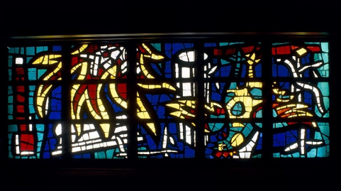 Baie n° 16 : le reniement de saint Pierre. © Région Bourgogne-Franche-Comté, Inventaire du patrimoine