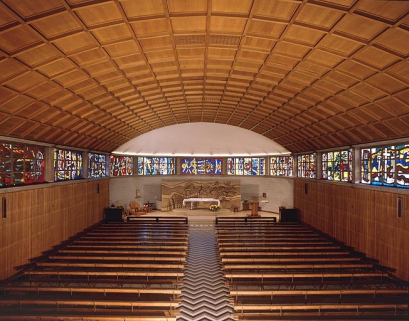 La nef vue depuis l'entrée. © Région Bourgogne-Franche-Comté, Inventaire du patrimoine