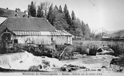 Environs de Champagnole - Syam : Scieries sur la rivière d'Ain. © Région Bourgogne-Franche-Comté, Inventaire du patrimoine