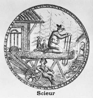 Figure mobile : le scieur. © Région Bourgogne-Franche-Comté, Inventaire du patrimoine Figure mobile : le scieur. © Région Bourgogne-Franche-Comté, Inventaire du patrimoine