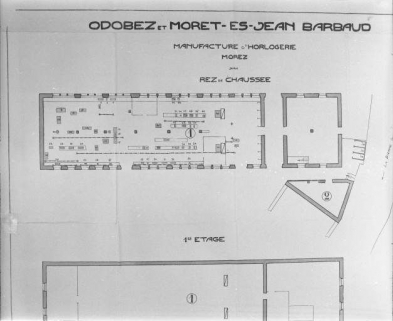 Odobet et Moret-és-Jean-Barbaud. Manufacture d'horlogerie. Morez. [Détail du] Rez de chaussée. © Région Bourgogne-Franche-Comté, Inventaire du patrimoine