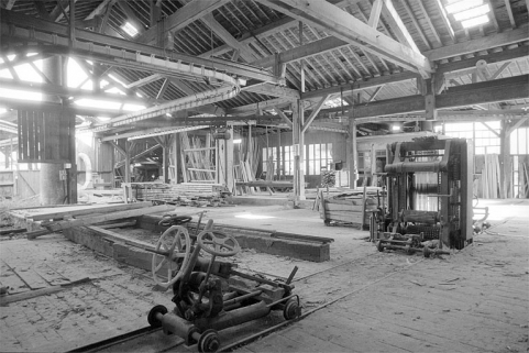 Intérieur de la scierie. © Région Bourgogne-Franche-Comté, Inventaire du patrimoine