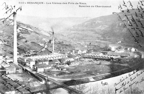 Besançon - Les Usines des Prés-de-Vaux. Soieries de Chardonnet, limite 19e siècle 20e siècle. Datation : porte la date 23 septembre 1905 © Région Bourgogne-Franche-Comté, Inventaire du patrimoine