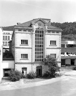 Façade de la cantine (T1, ancien atelier de fabrication). © Région Bourgogne-Franche-Comté, Inventaire du patrimoine