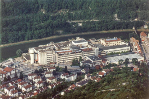 Vue aérienne de l'usine A depuis le nord-est. © Région Bourgogne-Franche-Comté, Inventaire du patrimoine